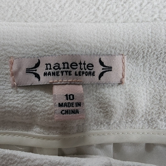 Talbots Gray Top and White Wide Leg Pants - Picture 14 of 15